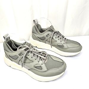 BrandBlack Aura 130 Leather & Mesh Sneaker In Grey Size 8 Vibram Sole